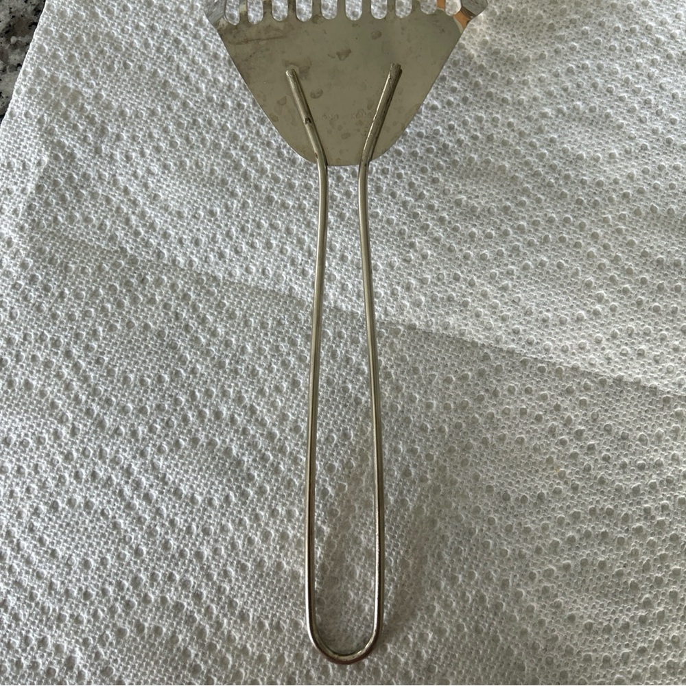 Stainless Steel Slotted Strainer Spatula - Silver - Picture 5 of 6